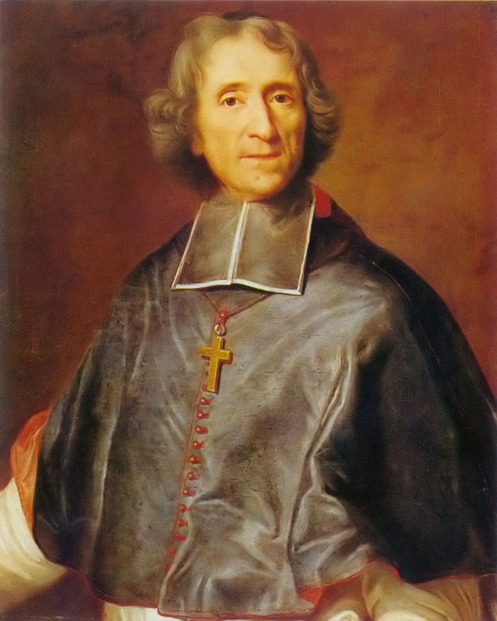 Portrait de Fénelon en habit d’archevêque, la croix pectorale sur la poitrine, par Joseph Vivien