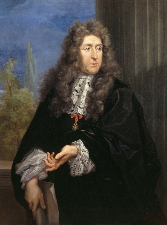 Portrait d’André Le Nôtre en habit noir, portant l’ordre de Saint-Michel, peinture du XVIIᵉ siècle