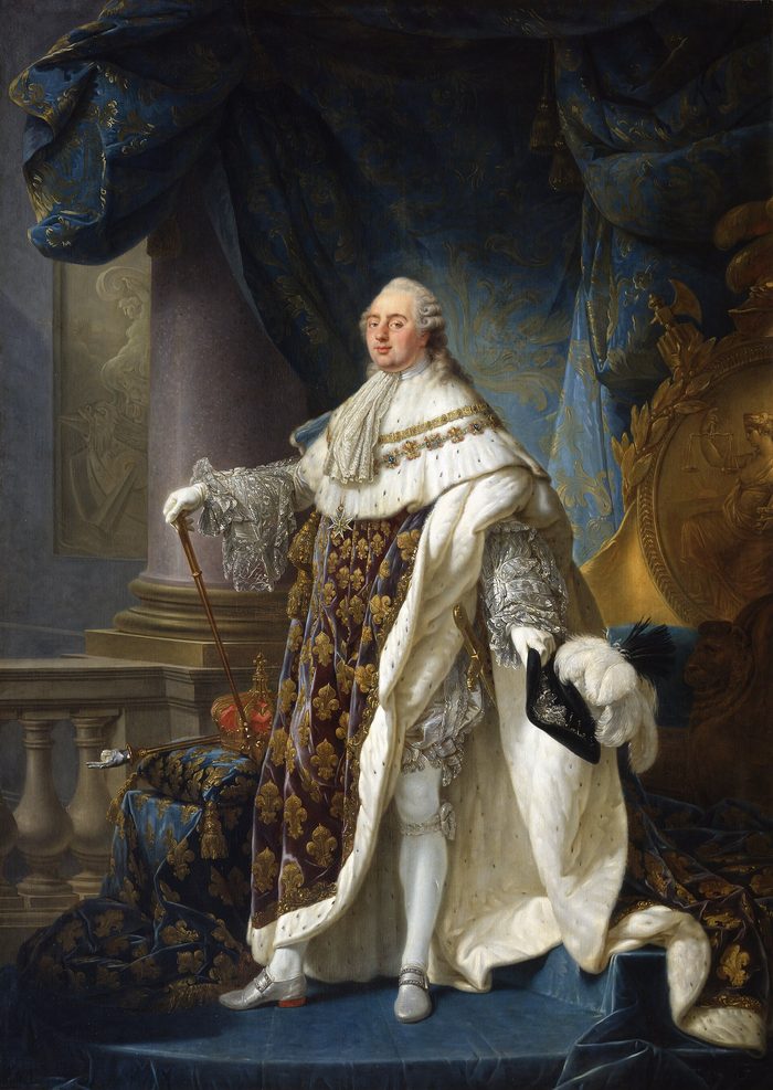 Portrait en pied de Louis XVI en manteau de sacre, par Antoine-François Callet