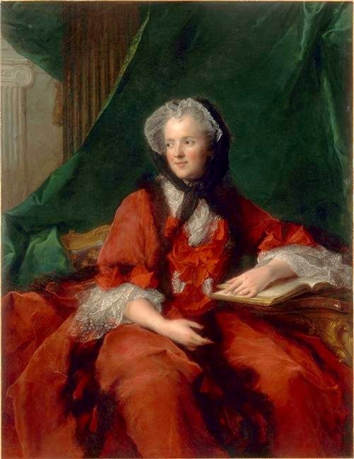 Marie Leszczynska assise, un livre à la main, par Jean-Marc Nattier