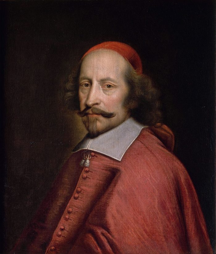 Portrait du cardinal Mazarin en robe rouge, par Pierre Mignard