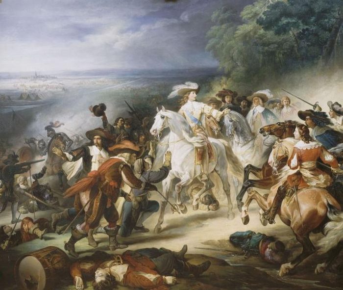 Le duc d’Enghien à cheval au milieu de la bataille de Rocroi, par François-Joseph Heim
