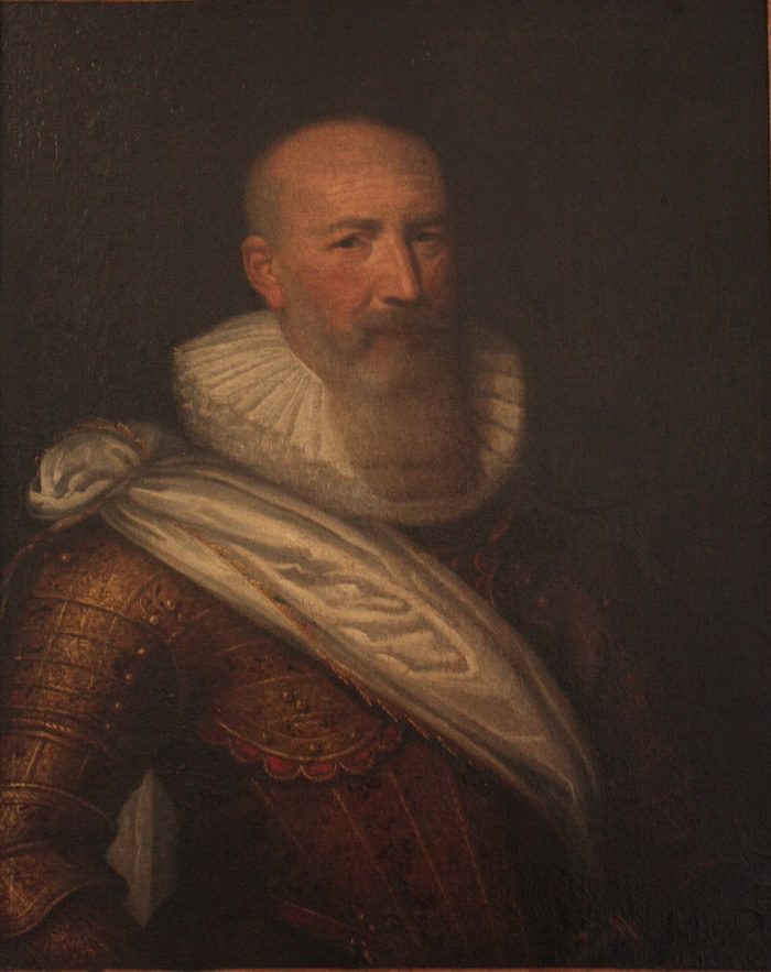 Portrait de Sully en pourpoint sombre et fraise blanche